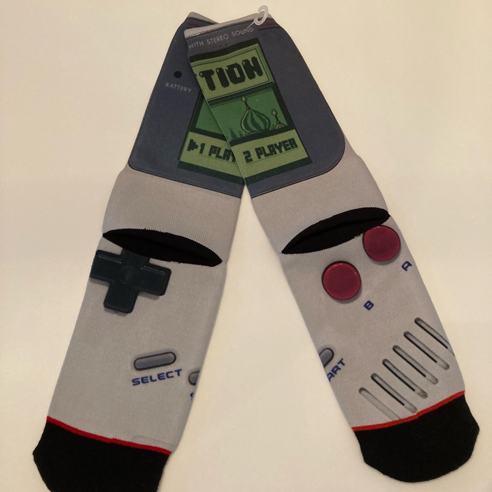 Function Brand Socks Retro Video Game Pattern New, One Size. Unisex